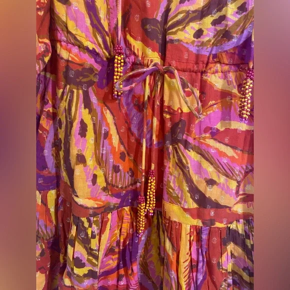 Farm Rio Banana Juice Cotton Mini Dress Size XS - Picture 6 of 13